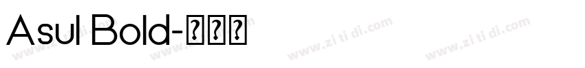 Asul Bold字体转换